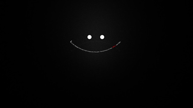 Black background smiley face drawn free wallpaper - medium preview image