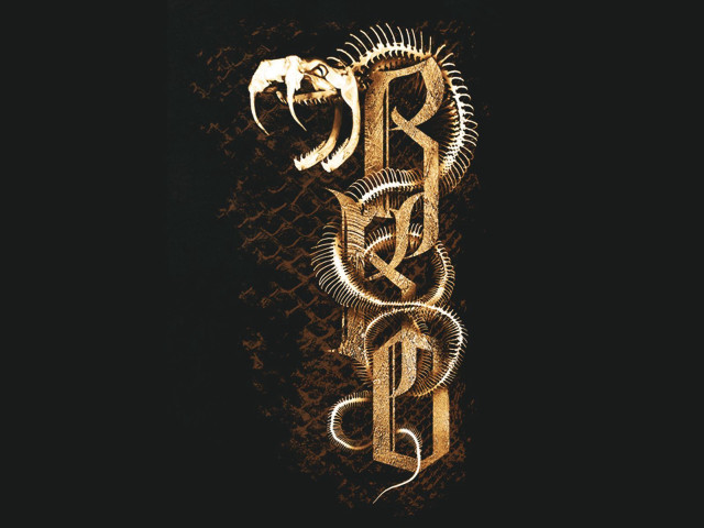 Black gold logo snake side free wallpaper - medium preview image