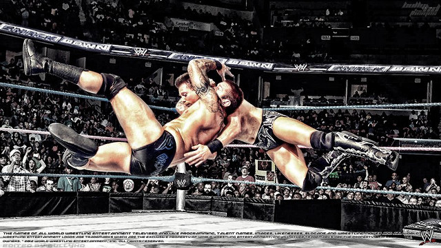 Wrestling men ring crowd watching free wallpaper - medium preview image