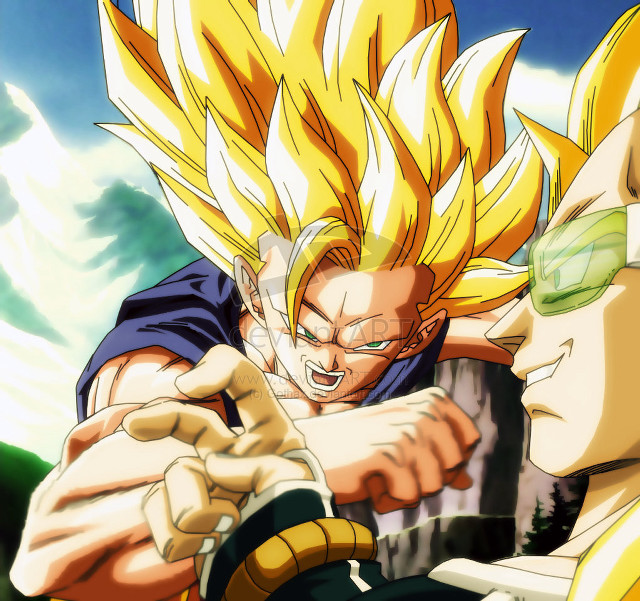 Dragon man fight cartoon scene free wallpaper - medium preview image