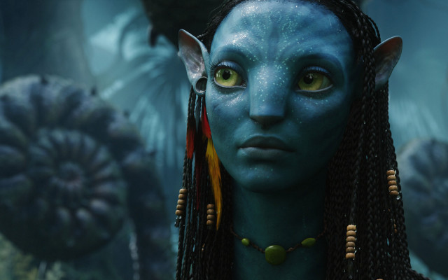 Blue skin woman bird jewelry free wallpaper - medium preview image