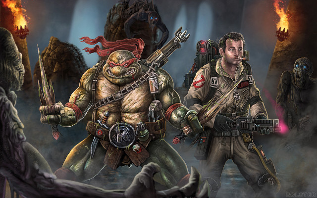 Demonic face demon gun knife free wallpaper - medium preview image