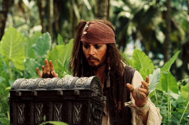Pirate hat chest forest portrait free wallpaper - medium preview image