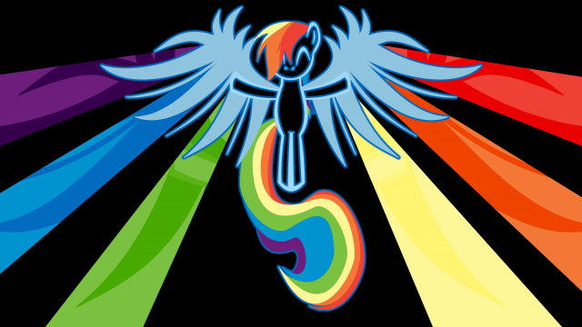 Rainbow colored bird wings spread free wallpaper - medium preview image
