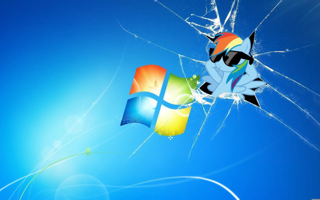 Broken window kite flying blue free wallpaper - medium preview image