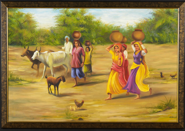People walking field animals man free wallpaper - medium preview image