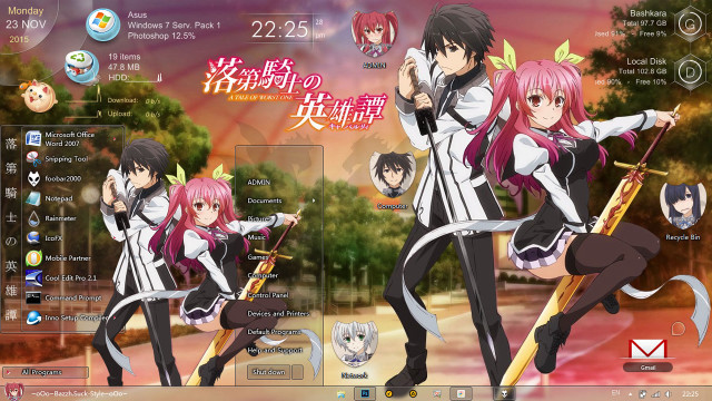 Anime desktop screen background girl free wallpaper - medium preview image