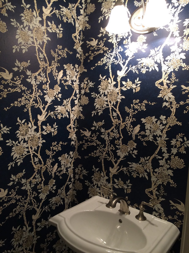 Bathroom tree pattern light autumn free wallpaper - medium preview image