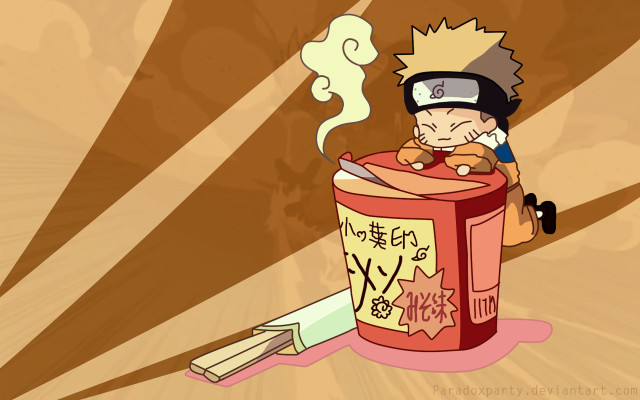 Cartoon character sitting food can free wallpaper - medium preview image