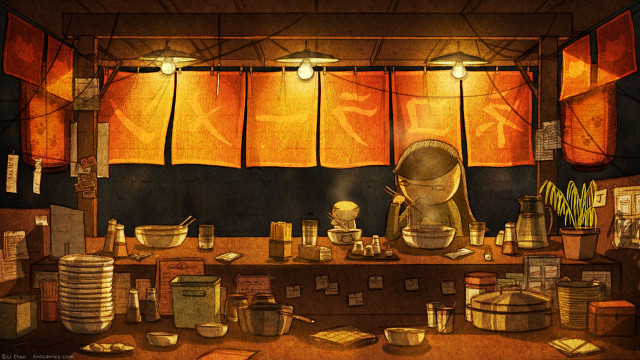 Kitchen pots pans counter large free wallpaper - medium preview image