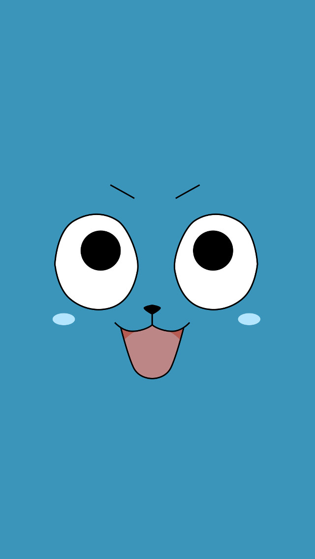 Blue background smiling face black free wallpaper - medium preview image