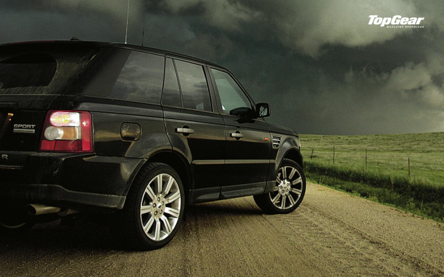 Black land rover dirt road free wallpaper - medium preview image