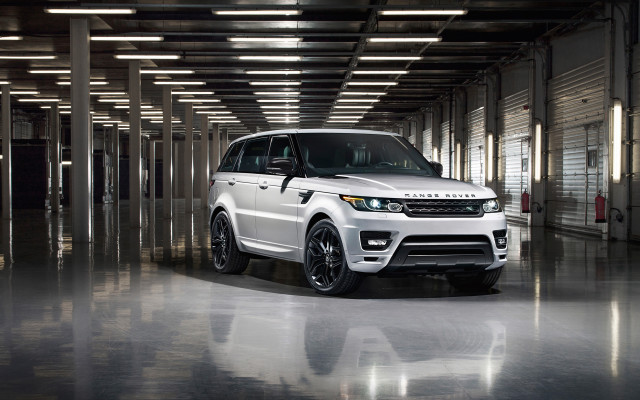 White range rover parking garage free wallpaper - medium preview image