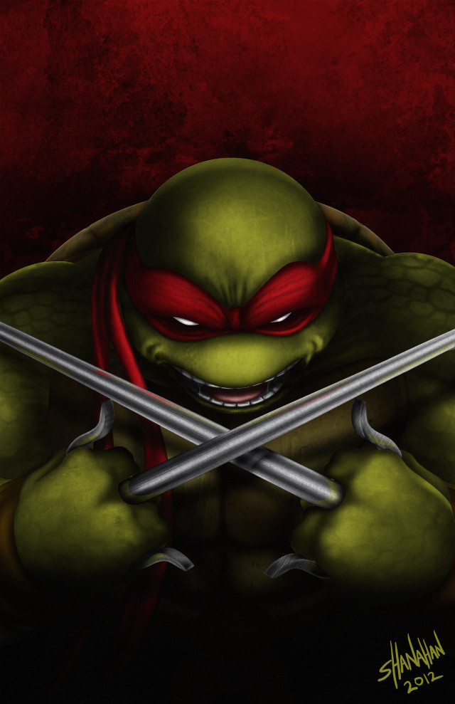 Teenage mutant swords red background free wallpaper - medium preview image