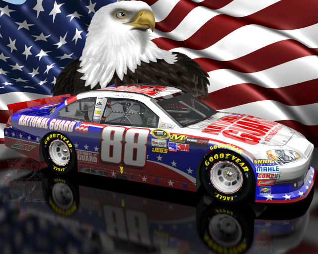 Eagle american flag car reflection free wallpaper - medium preview image