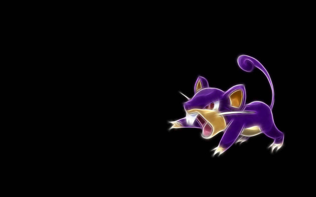 Purple yellow cat black background free wallpaper - medium preview image