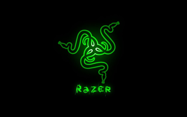 Green neon snake black background free wallpaper - medium preview image