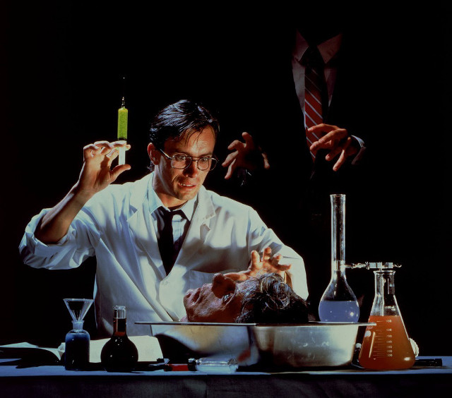 Man labcoat biology blood green free wallpaper - medium preview image