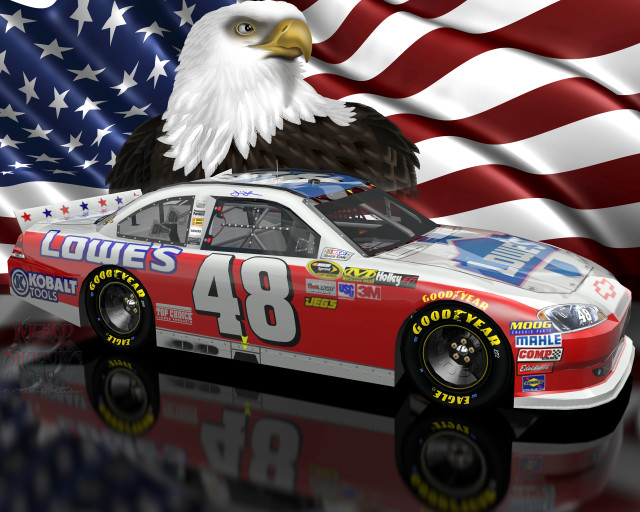 Eagle flag car reflection american free wallpaper - medium preview image