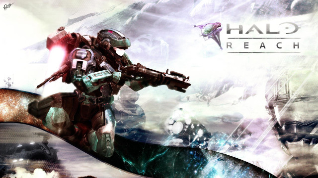 Futuristic soldier gun smoke clouds free wallpaper - medium preview image