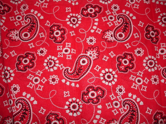 Red bandana white black paisley free wallpaper - medium preview image
