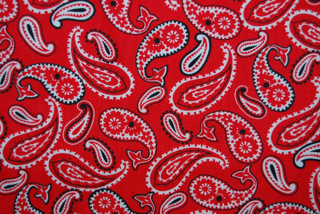 Red white paisley print fabric free wallpaper - medium preview image