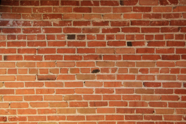 Red brick wall clock side free wallpaper - medium preview image