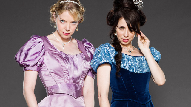 Two women dresses posing picture free wallpaper - medium preview image