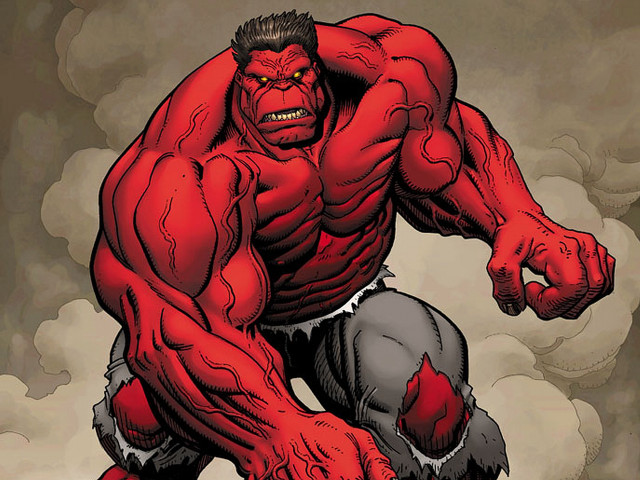 Cartoon man red face big free wallpaper - medium preview image