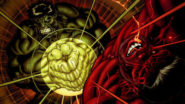 Giant green monster red demon free wallpaper - medium preview image