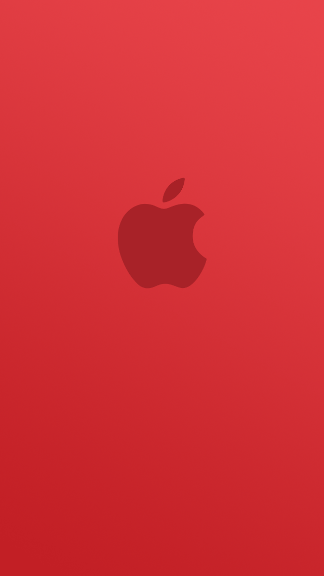 Red apple logo shadow minimalism free wallpaper - medium preview image