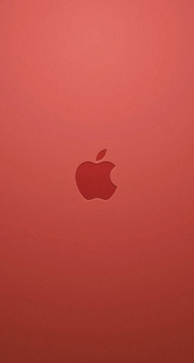 Red apple logo black white free wallpaper - medium preview image
