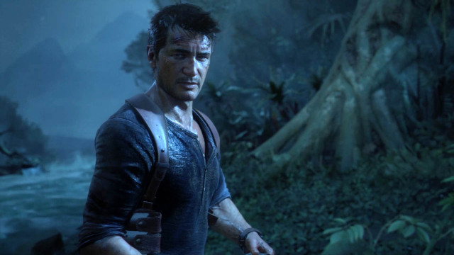Man holding knife jungle river free wallpaper - medium preview image