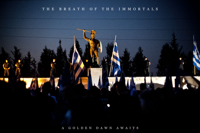 Statue man sword crowd flags free wallpaper - medium preview image