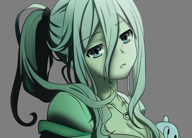 Cartoon green dress blue teddy free wallpaper - medium preview image