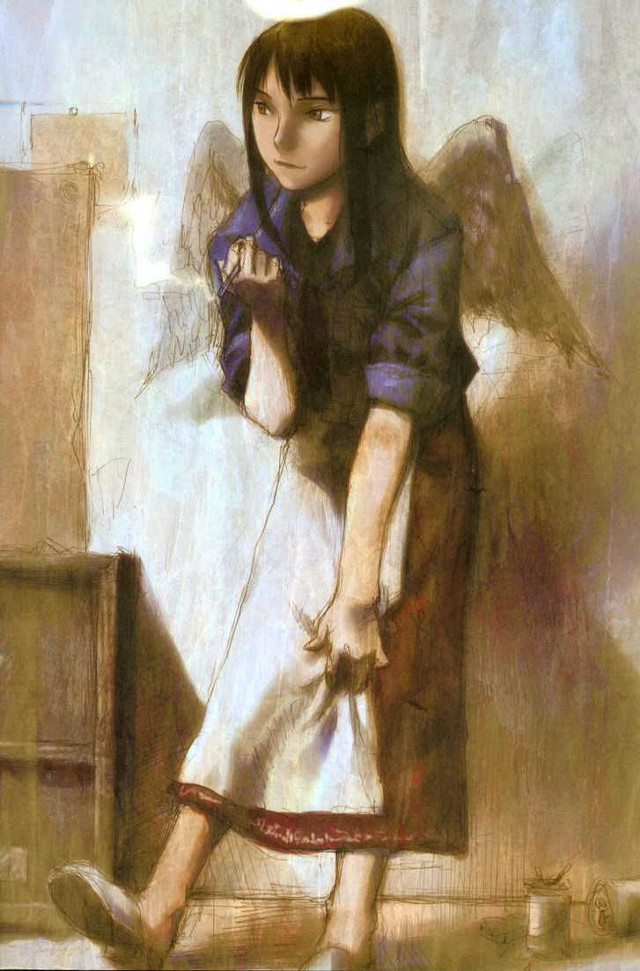 Woman holding bag angel white free wallpaper - medium preview image