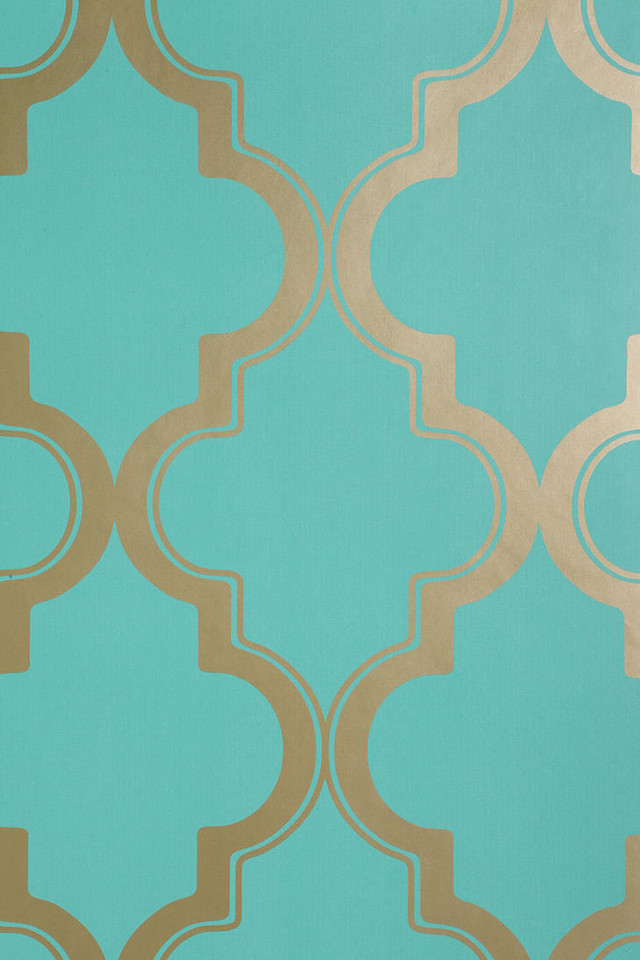 Blue gold wallpaper pattern clock free wallpaper - medium preview image