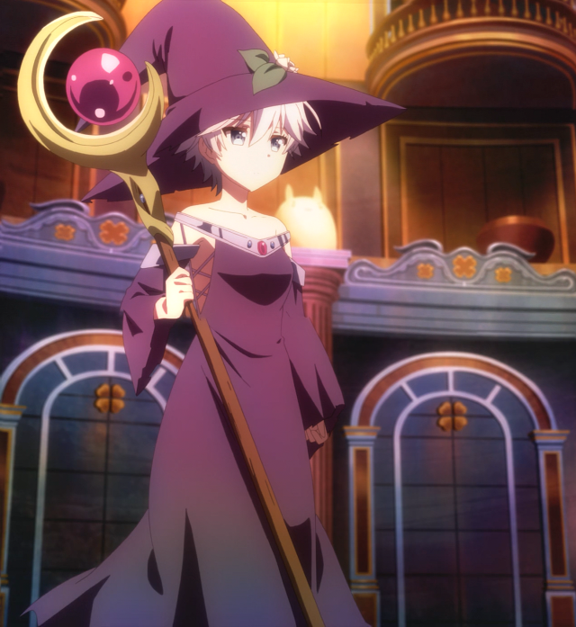 Woman purple dress hat wand free wallpaper - medium preview image