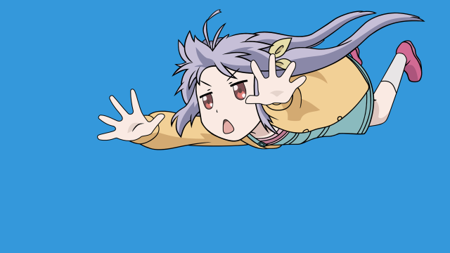 Floating person hands up eyes free wallpaper - medium preview image