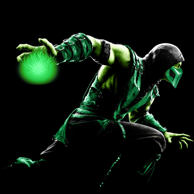 Man green costume green ball free wallpaper - medium preview image