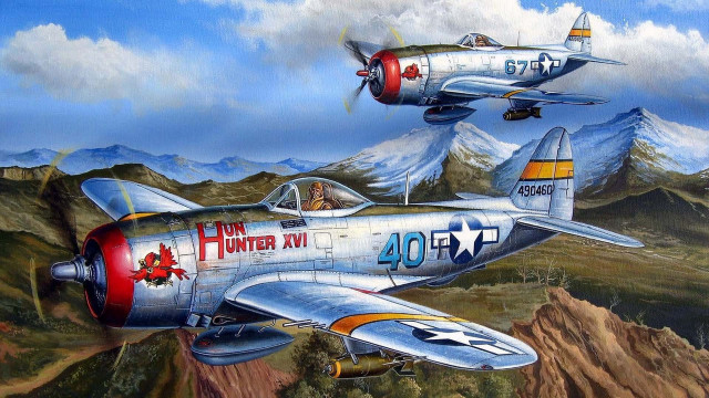 Fighter jets mountain range sky #2 free wallpaper - medium preview image