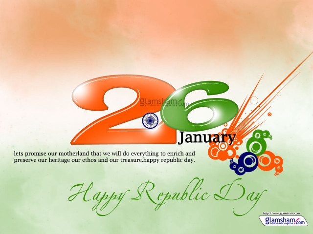 Happy republic day 26january colorful free wallpaper - medium preview image