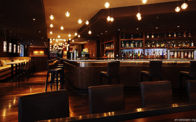 Dimly lit bar stools hanging #2 free wallpaper - medium preview image