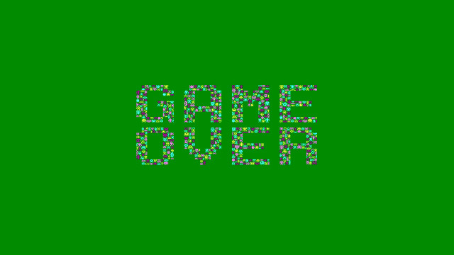 Game over logo pixel black free wallpaper - medium preview image