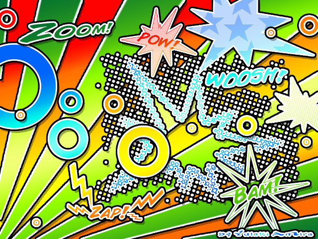 Colorful poster stars shapes above free wallpaper for desktop - medium preview image
