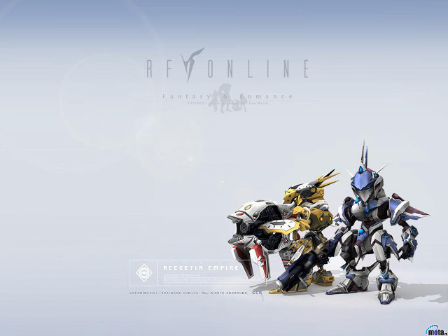 Robots group white background blue free wallpaper - medium preview image