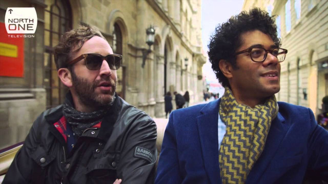 Two men street corner glasses free wallpaper - medium preview image