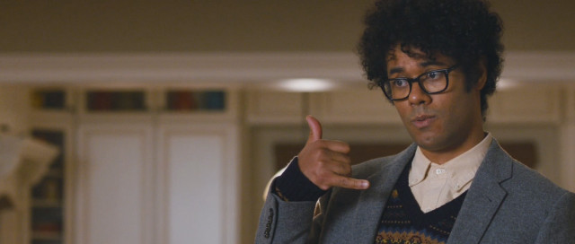Man suit pointing door afrofuturism free wallpaper - medium preview image