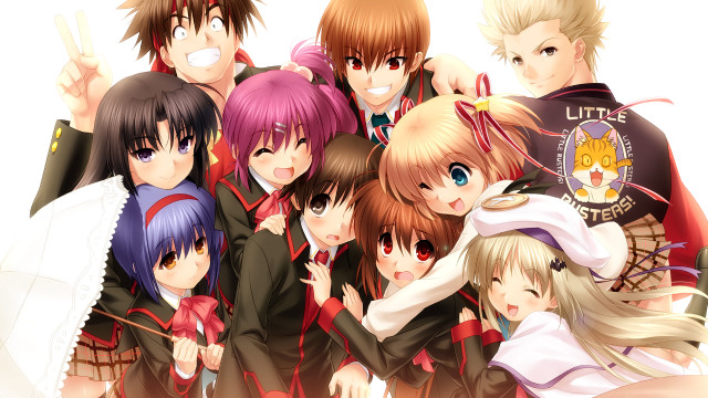 Anime characters group photo cat free wallpaper - medium preview image