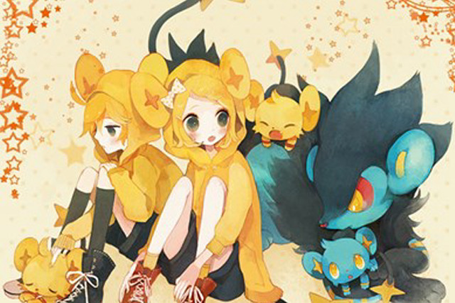 Pokemon group sitting floor stars free wallpaper - medium preview image